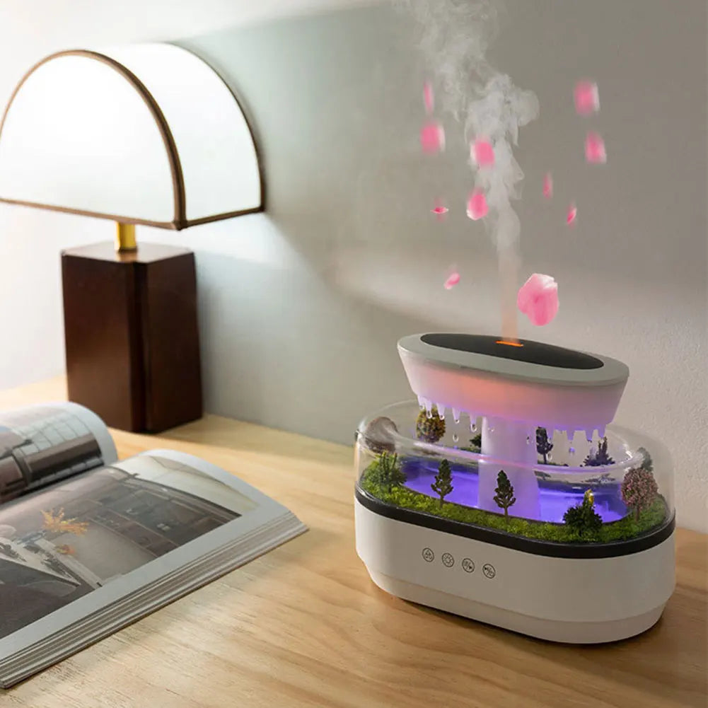 Rain Cloud Air Aroma Humidifier Diffuser Essential Oils Humidifiers Water Drip Fragrance Diffuser Home Humidifier with LED Light