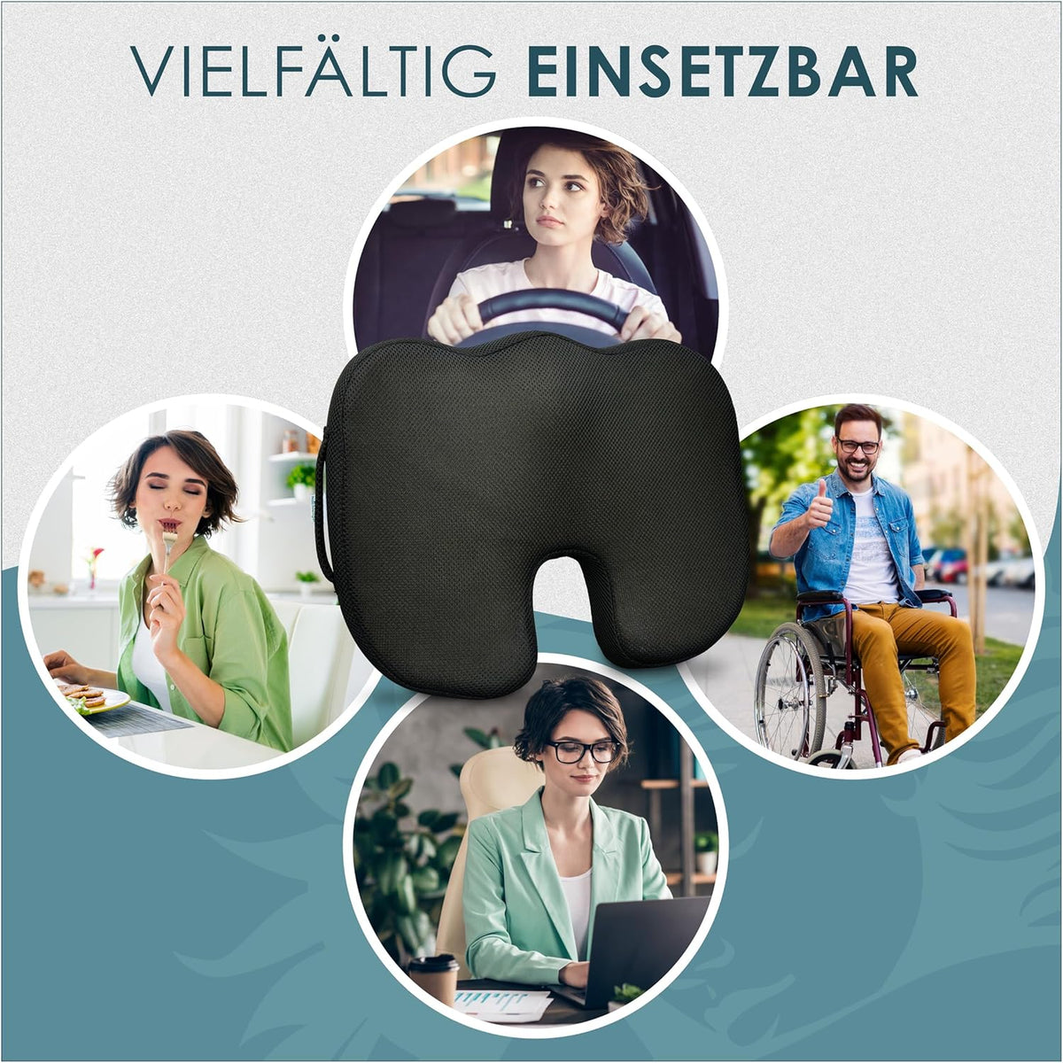 Sitzkissen Orthopädisch Memory Foam – Medium 60–90 Kg