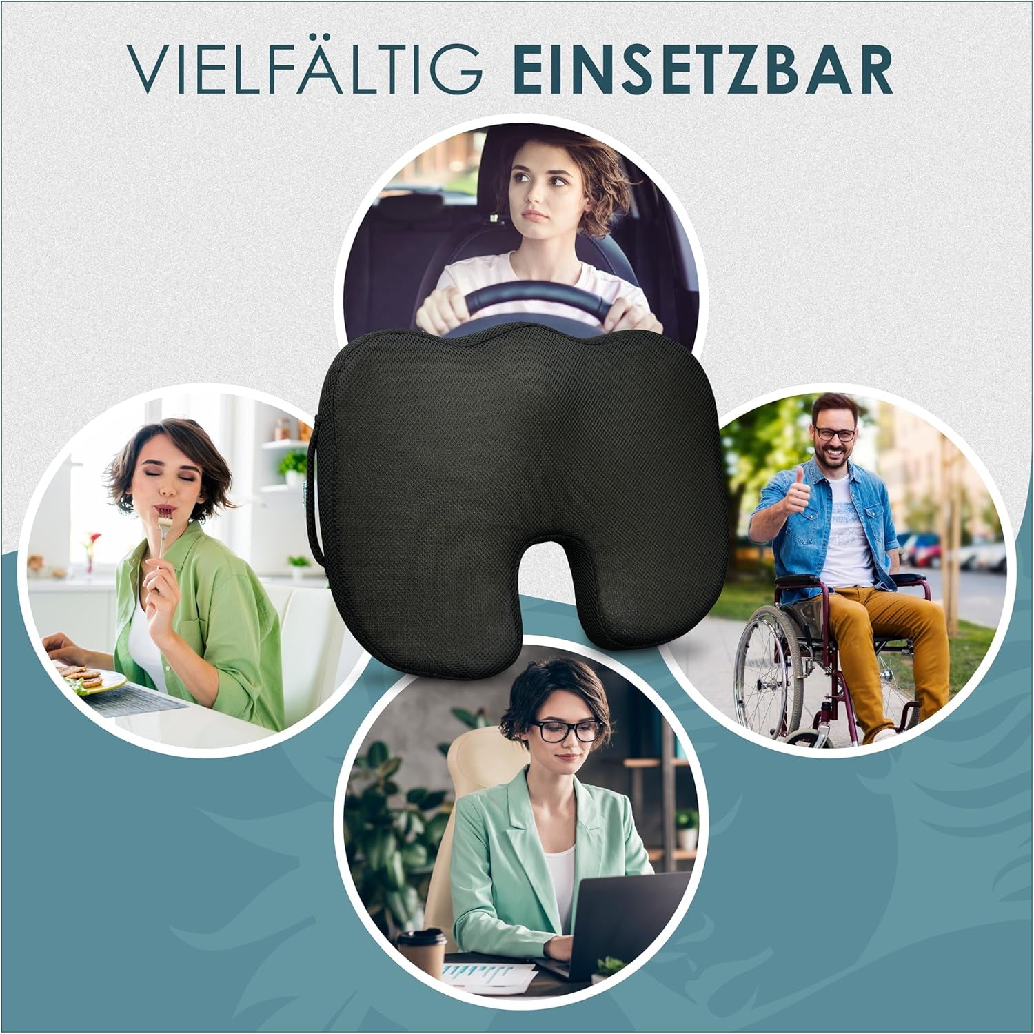 Sitzkissen Orthopädisch Memory Foam – Medium 60–90 Kg