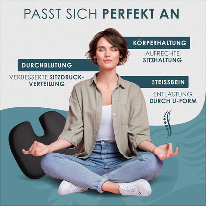 Sitzkissen Orthopädisch Memory Foam – Medium 60–90 Kg