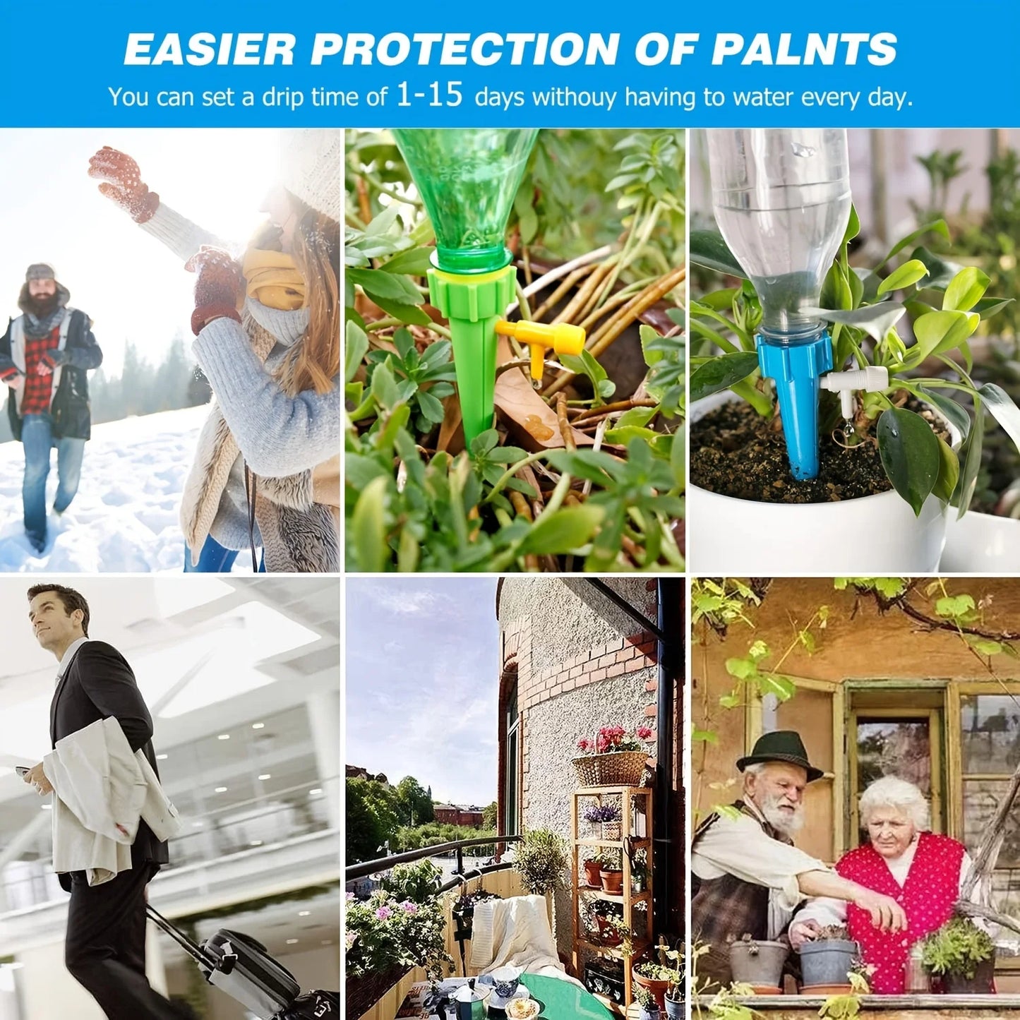 10Pcsself-Watering Kits Automatic Waterers Drip Irrigation Indoor Plant Watering Device Plant Garden Gadgets Creative