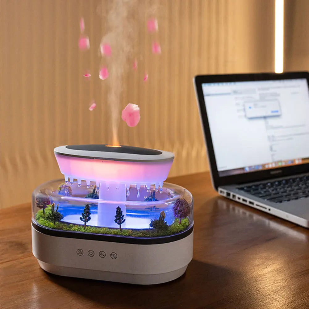 Rain Cloud Air Aroma Humidifier Diffuser Essential Oils Humidifiers Water Drip Fragrance Diffuser Home Humidifier with LED Light