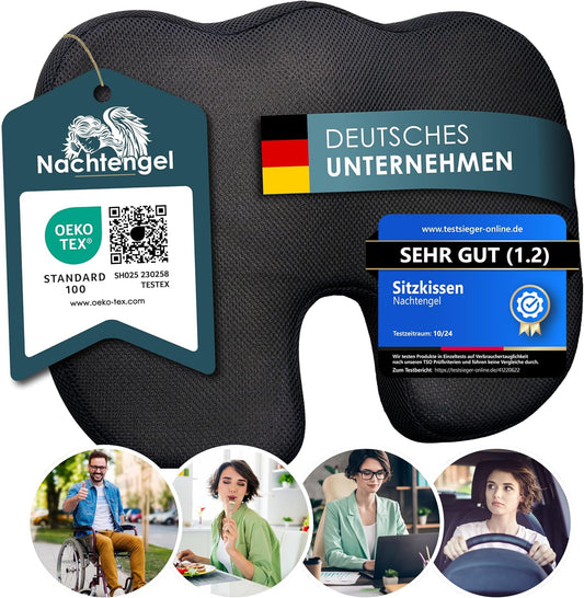 Sitzkissen Orthopädisch Memory Foam – Medium 60–90 Kg